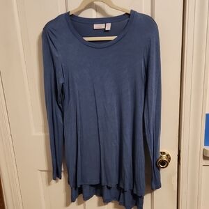 LOGO Layers Blue Long Sleeve Women's Top